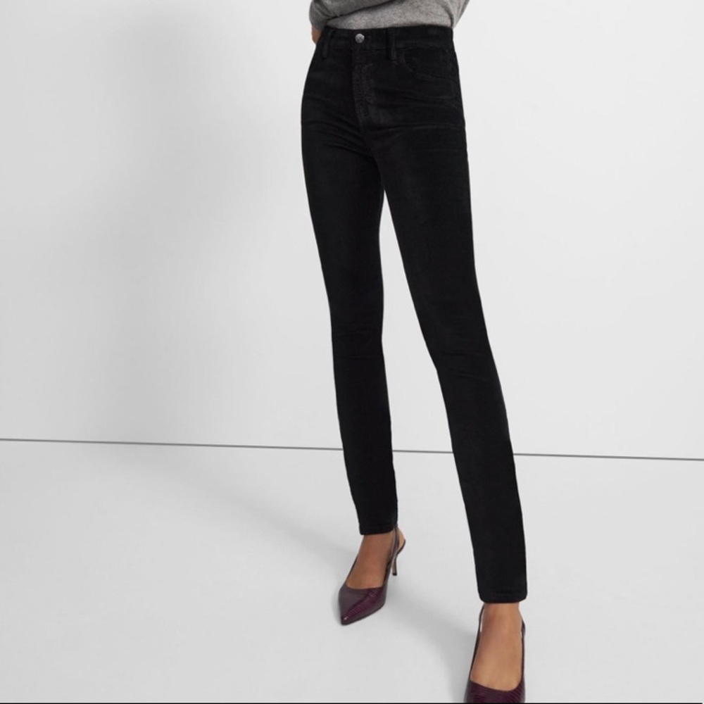 NWOT J Brand Super Skinny Jean in Black Velveteen